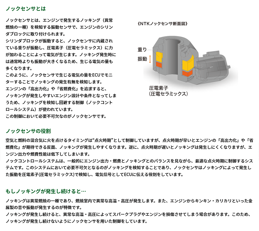 ハイゼット S320V S330V ノックセンサー KNE58 1個 NTK NGK ストックNO