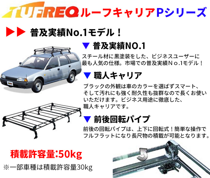 TUFREQ タフレック ルーフキャリア 日産 PR 型式:N S~RV P