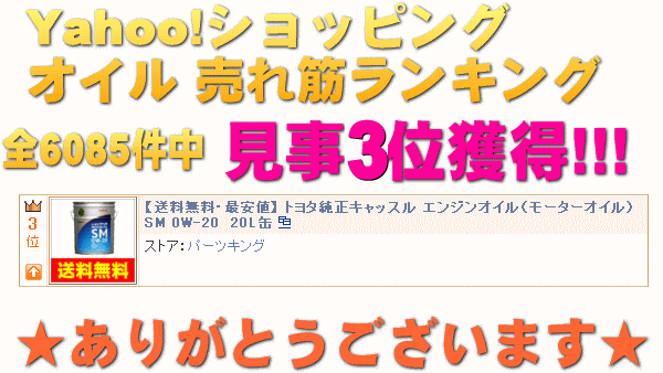 トヨタ純正 TOYOTA純正 キャッスル モーターオイル エンジンオイル SP GF-6A 0W20 20L 純正番号:08880-13203  ガソリン車専用 送料無料