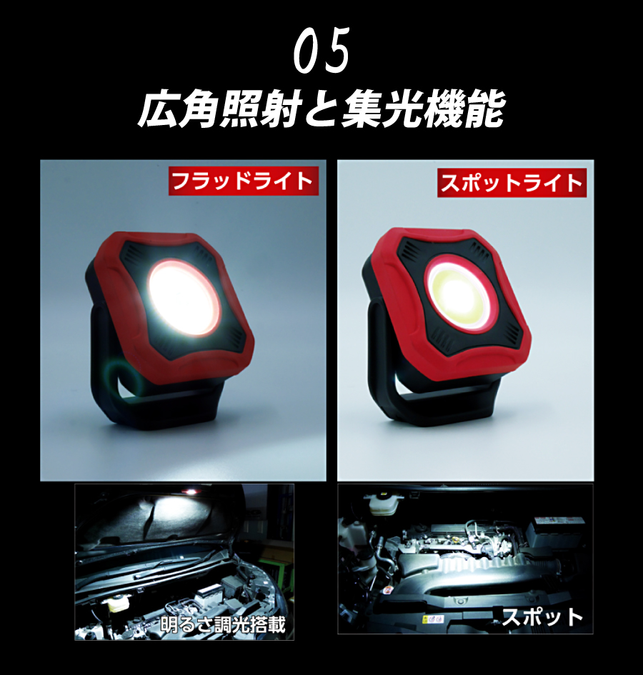 RACING GEAR（レーシングギア） RG ワークライト RGLW-03 6500K 白色