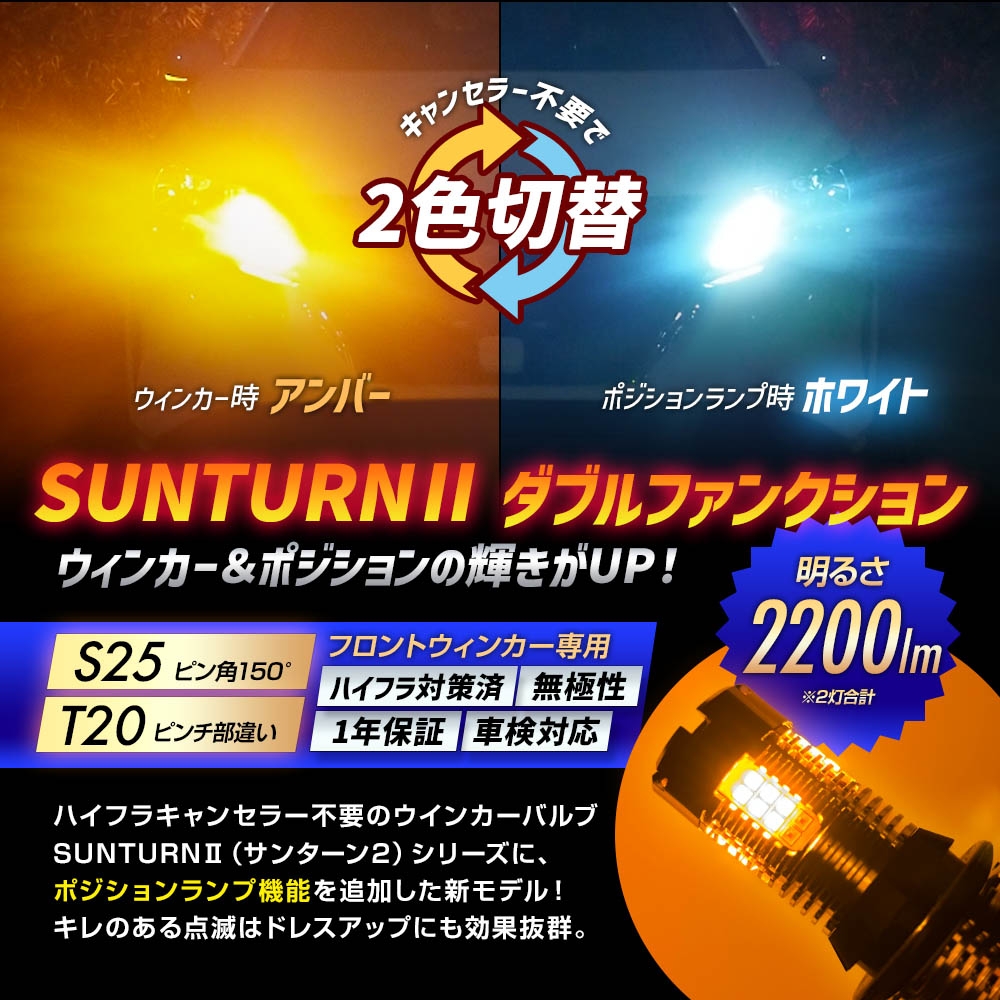 SPHERE LIGHT（スフィアライト） フロントウインカー専用 LED SUNTURN2