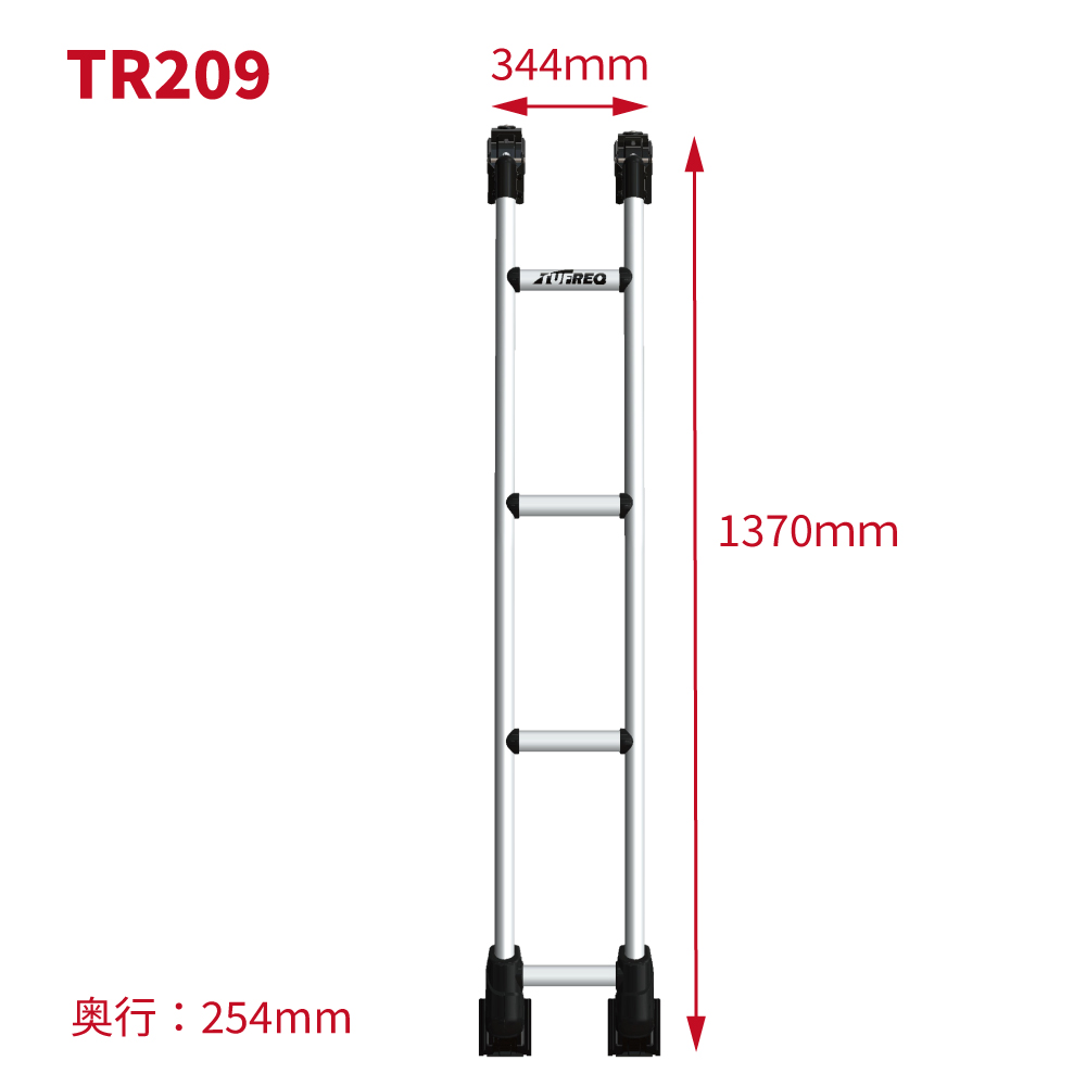 NV350キャラバン E26 標準ルーフ ニッサン リアラダー ラダー はしご アルミ製 TR209 穴あけ不要 タフレック TUFREQ :  tr209-a : パーツキング - 通販 - Yahoo!ショッピング