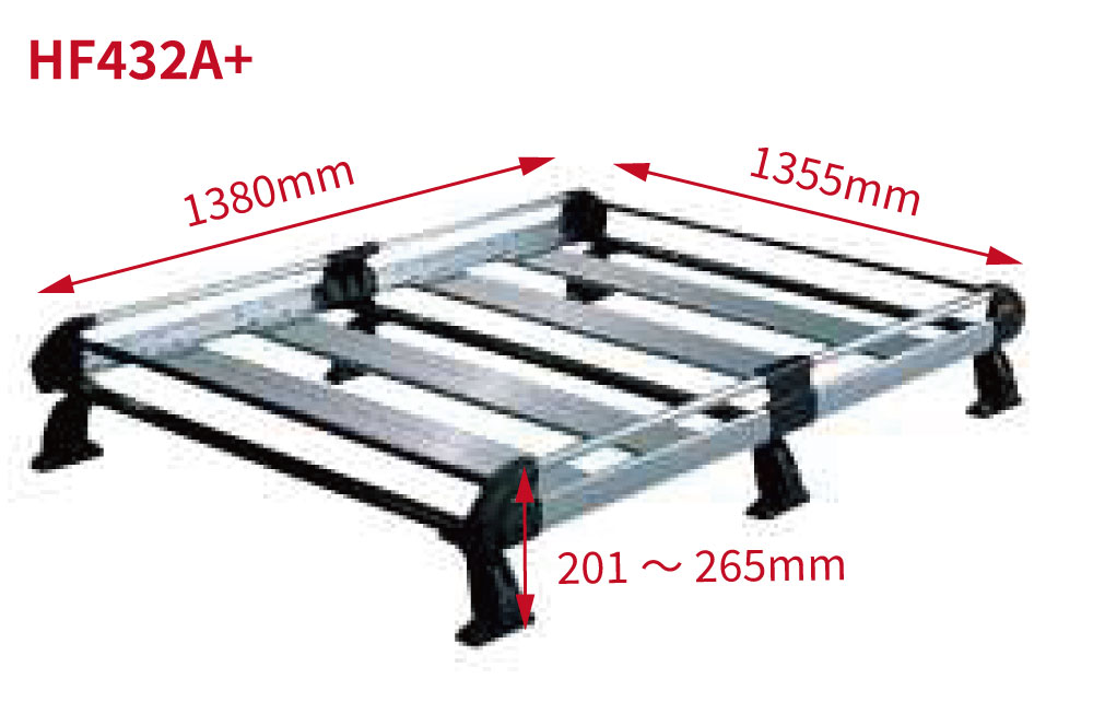 ランディ C27 スズキ 全車 ルーフキャリア HF432A+ アルミ製 キャリア