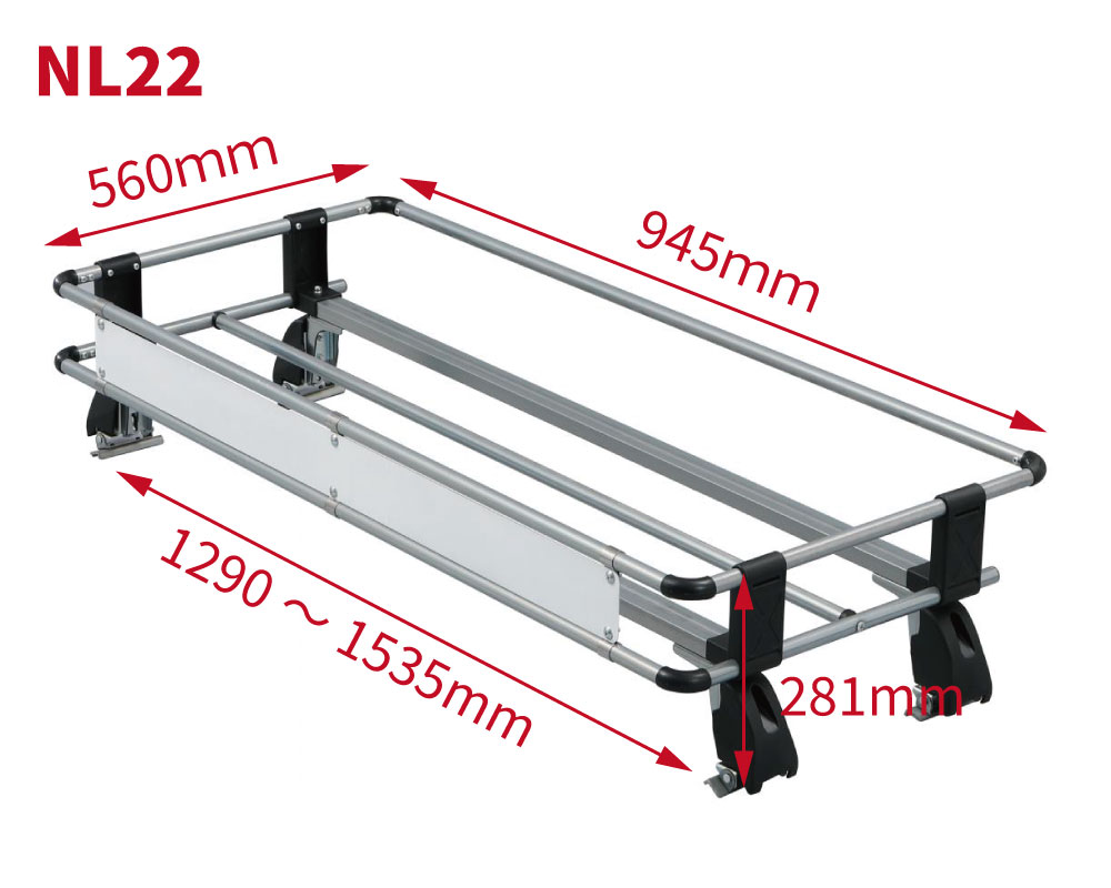 サンバートラック M-KT スバル 標準ルーフ ルーフキャリア NL22 スチール製 キャリア タフレック サインボード付 トラック用キャリア