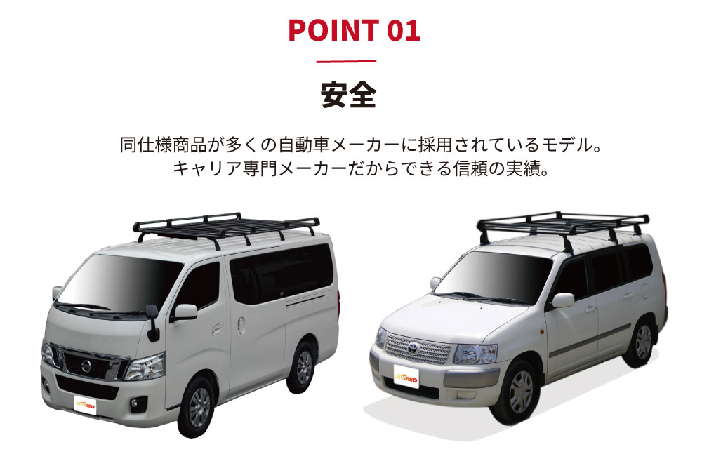エブリィ DA17V DA17W スズキ ハイルーフ ルーフキャリア PH437A+ スチール製 キャリア タフレック 風切音低減プレート付 関連画像3