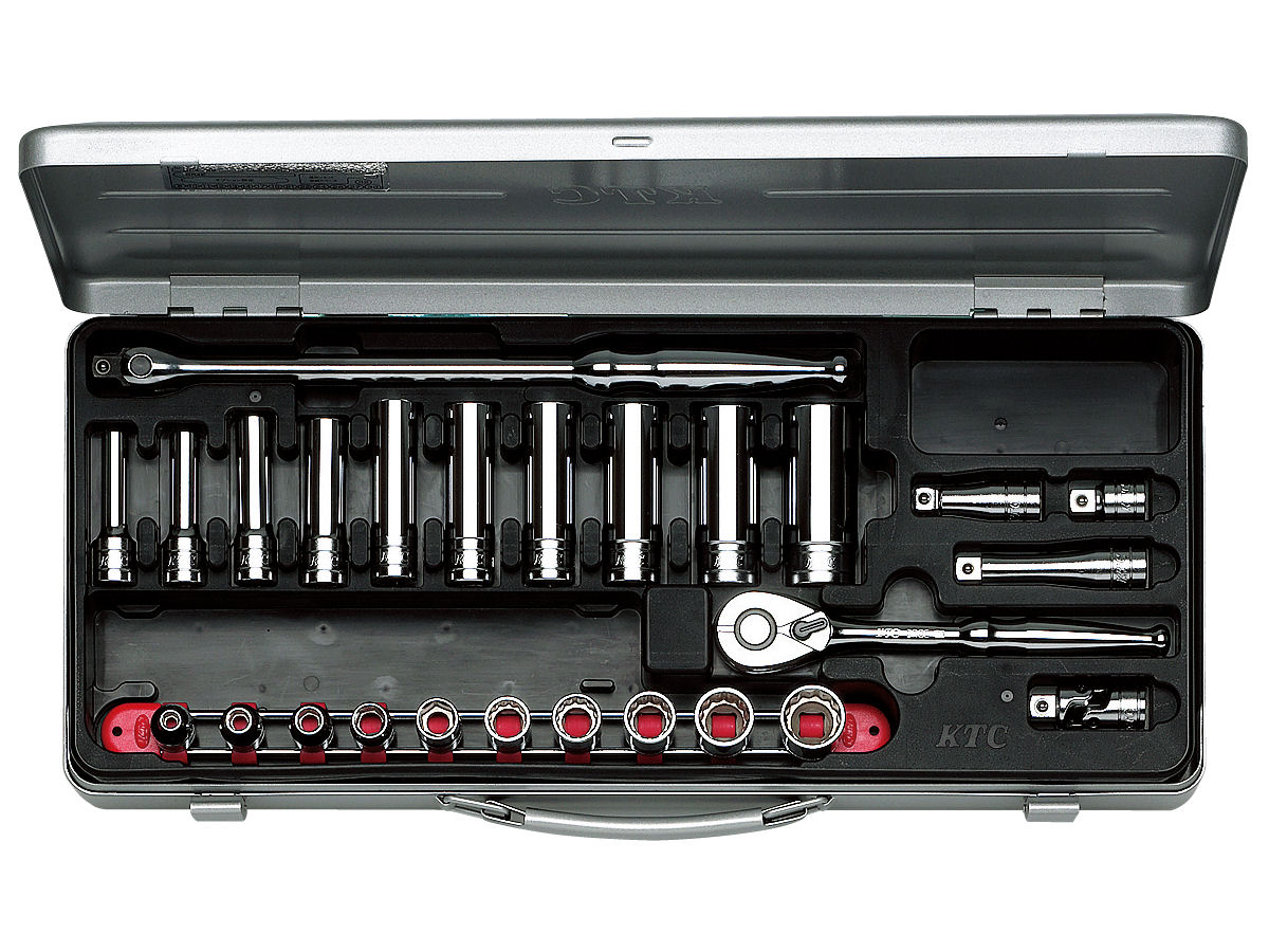 KTC 京都機械工具 9.5sq.ソケットレンチセット[26点] TB3X20 : パーツ 