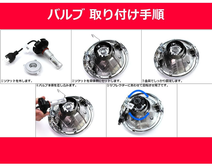 バイク用 LED ヘッドライト 6000lm PHILIPS製 ZES 2ndGチップ H4 1個