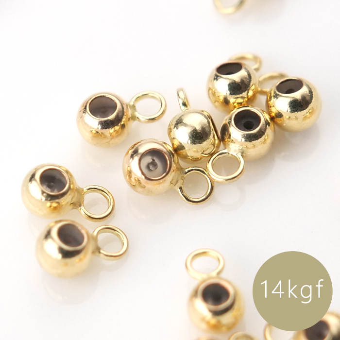 アクセサリー　パーツ　ハンドメイド　ゴールド　14kGF 14KGF シリコン入りアジャスタービーズ 3mm ゴールドフィルド