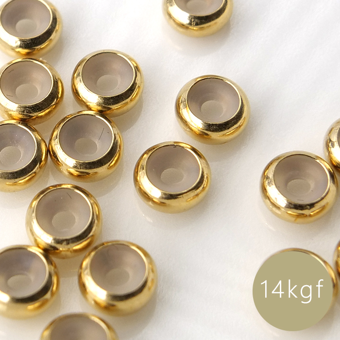 14KGF シリコン入り ストッパーロンデル 5×2.5mm ゴールドフィルド