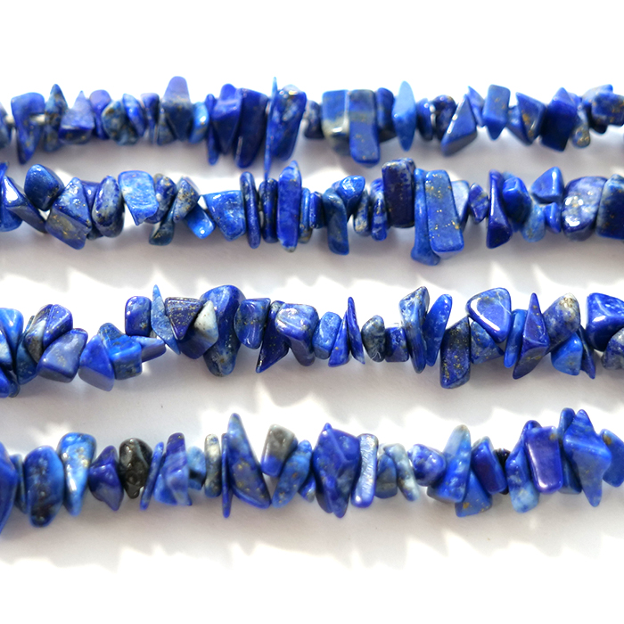 ラピスラズリ さざれ石 約3*5mm 穴あり 1連 80cm 天然石
