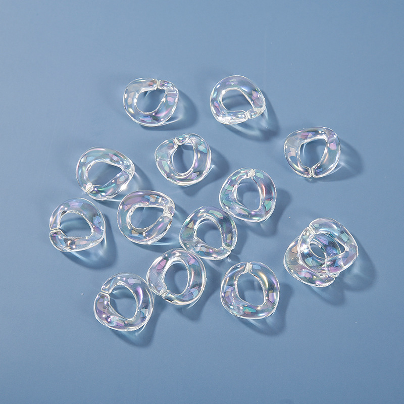 総額3.5万越え！ハンドメイドパーツ♡まとめ売り 布 アクリル オーロラ アクリルチェーンパーツ (168) ラウンド 1個売り アクリル
