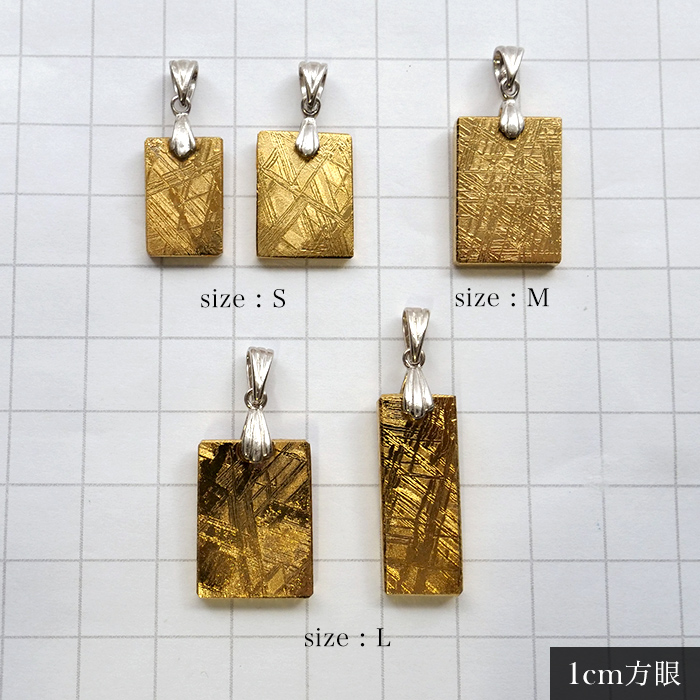 ギベオン ペンダントトップ スクエア Lサイズ 1個売り メテオライト
