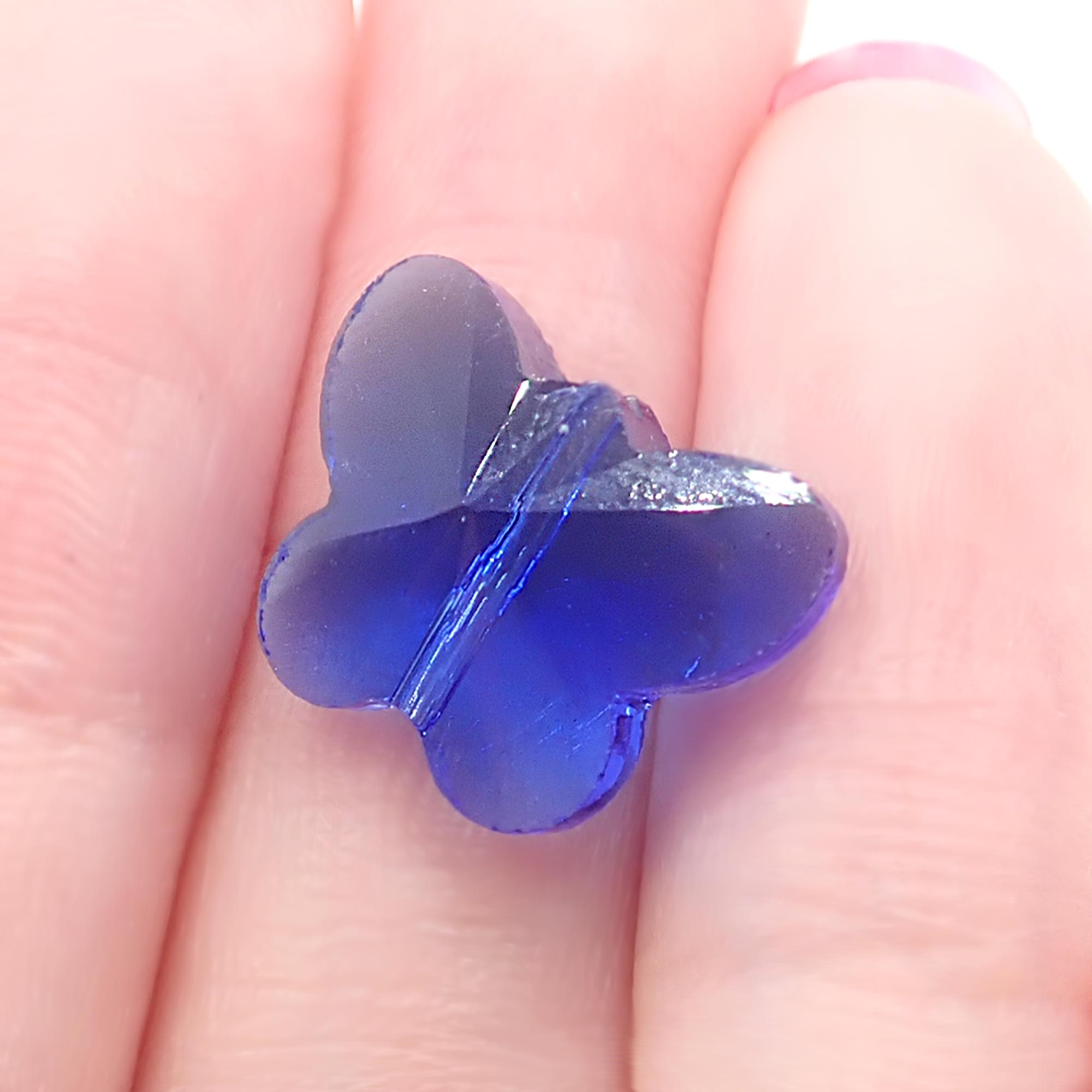 蝶 10mm×14mm 11色 1個売り ガラスビーズ ハンドメイド 国内発送