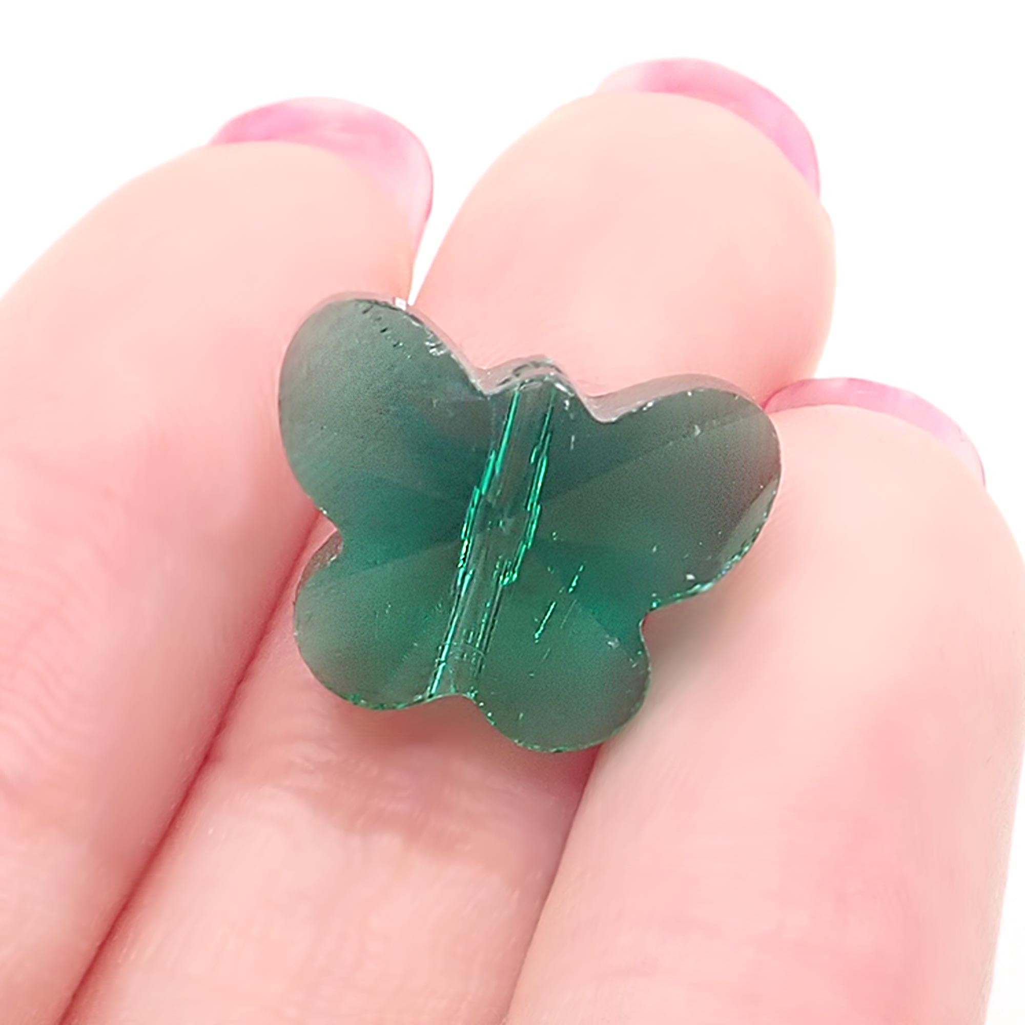 蝶 10mm×14mm 11色 1個売り ガラスビーズ ハンドメイド 国内発送