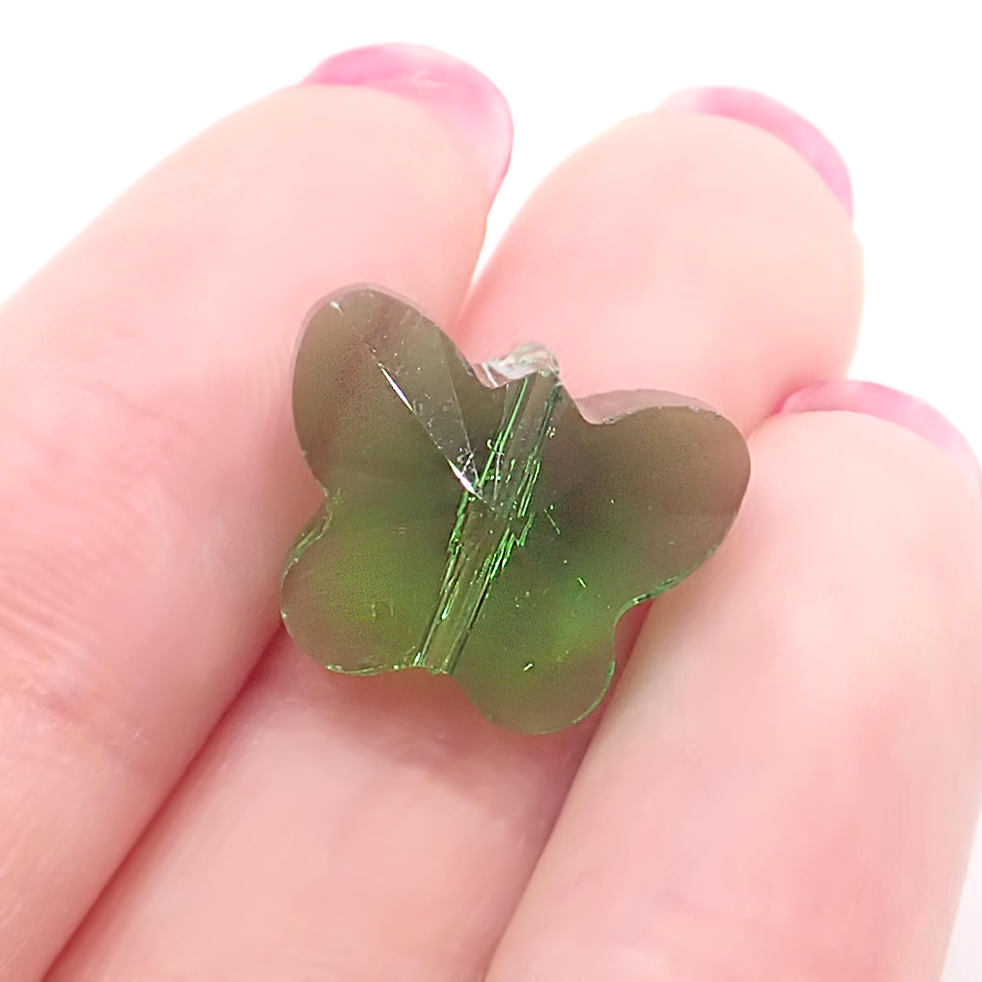 蝶 10mm×14mm 11色 1個売り ガラスビーズ ハンドメイド 国内発送