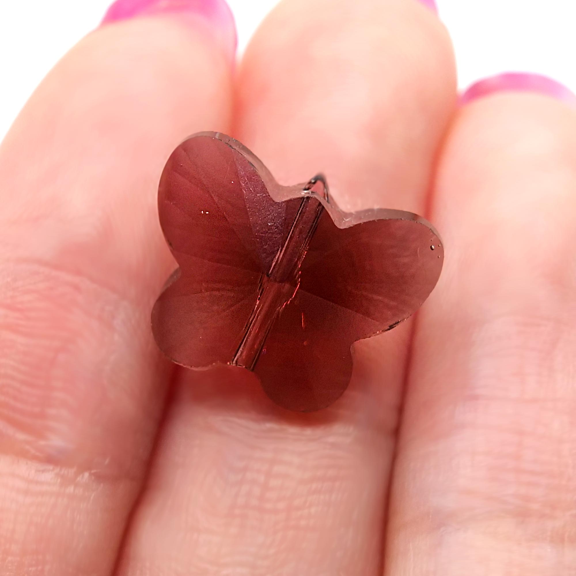 蝶 10mm×14mm 11色 1個売り ガラスビーズ ハンドメイド 国内発送