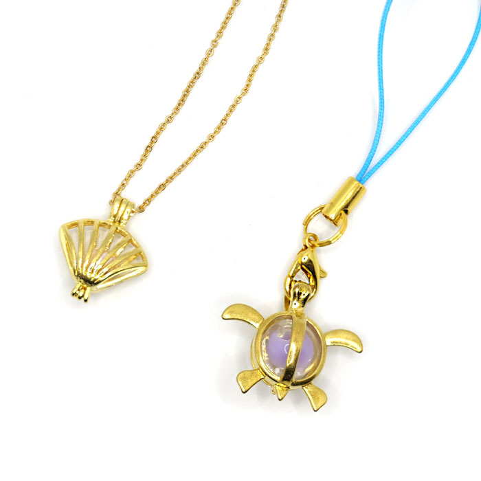 36. カゴパーツ カメ 貝 1個売り ゴールド チャーム ハンドメイド