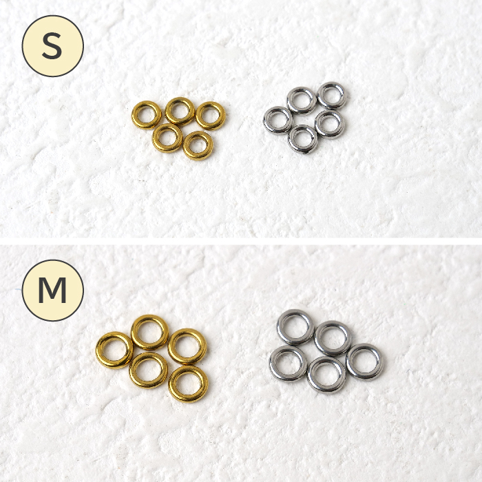 ステンレス 丸カン 切れ目なし【ゴールド 10個】 外径4mm/5mm/6mm/8mm