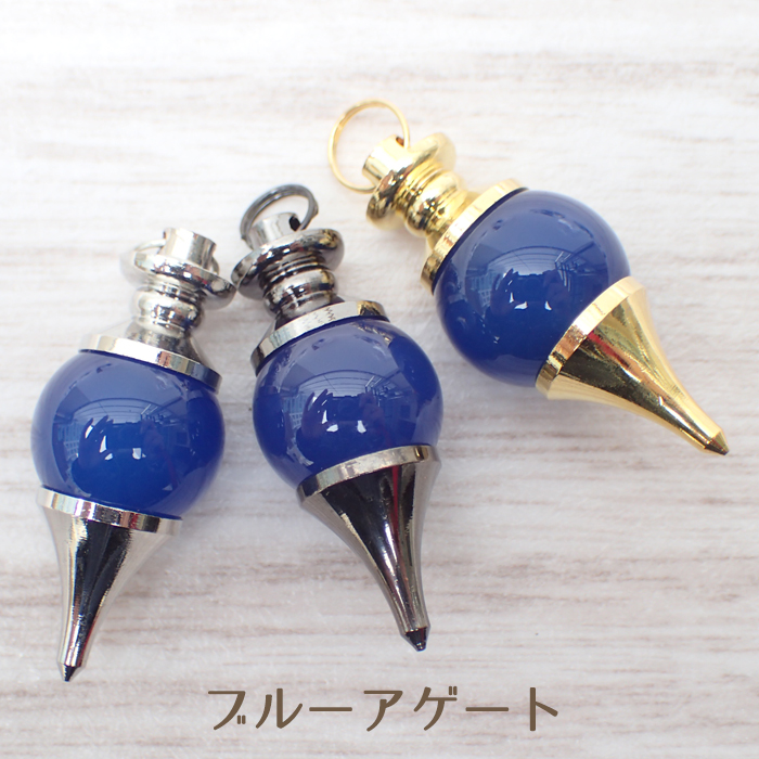 天然石風　レジンアクセサリー　ペンデュラムネックレス 天然石 ペンデュラム ネックレス ペンダント パワーストーン
