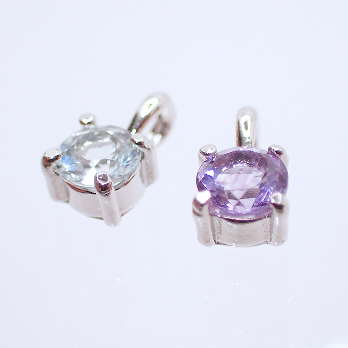 アメトリン15mmとアゼツライト16mmのデザブレ♡トップアメジスト内径