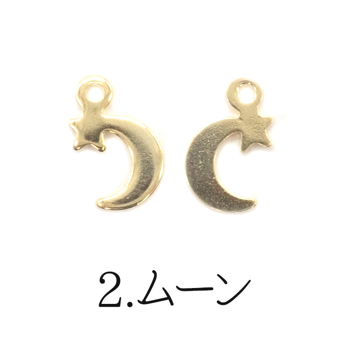 ステンレス チャーム (10個) (43. メタルプレートチャーム ゴールド