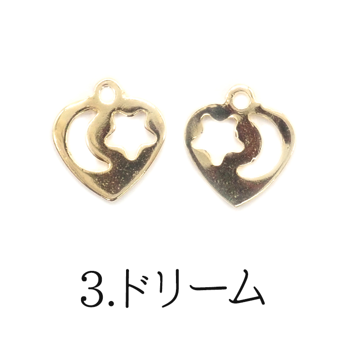 ステンレス チャーム (10個) (43. メタルプレートチャーム ゴールド