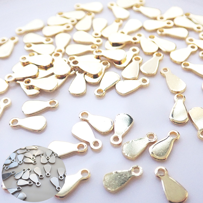 No.139 雫　ドロップ　チャーム　4ペア ヤフー店専用【ステンレス製】しずく型チャーム 雫型 小サイズ