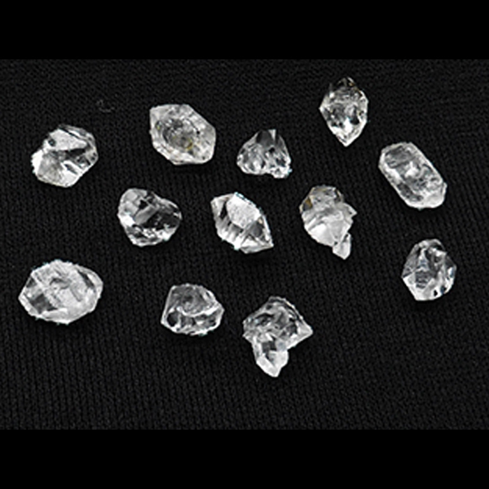 ポイント5倍☆ ハーキマーダイヤモンド ビーズ（5粒）穴あり 水晶 