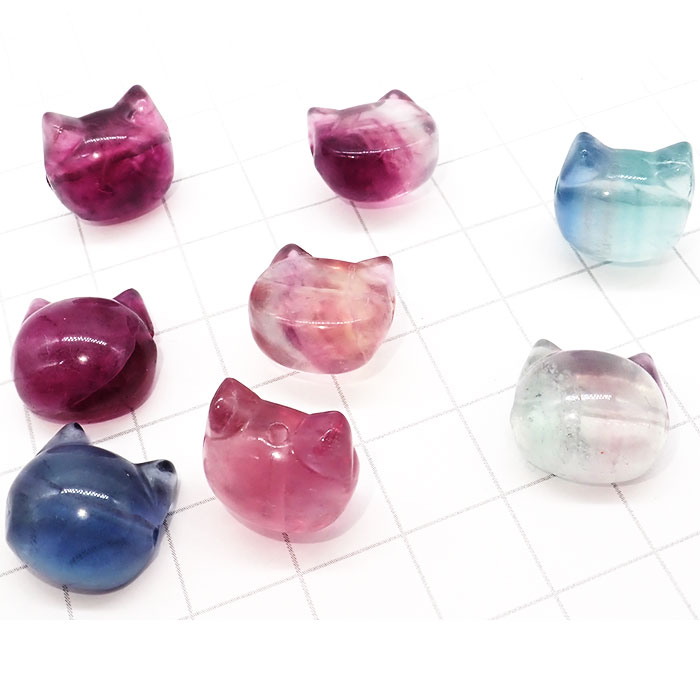 ご確認用ページ☆4.可愛い☆フローライトねこ皿 35.(訳)可愛い猫顔☆フローライト猫皿 | Naturaltreasure