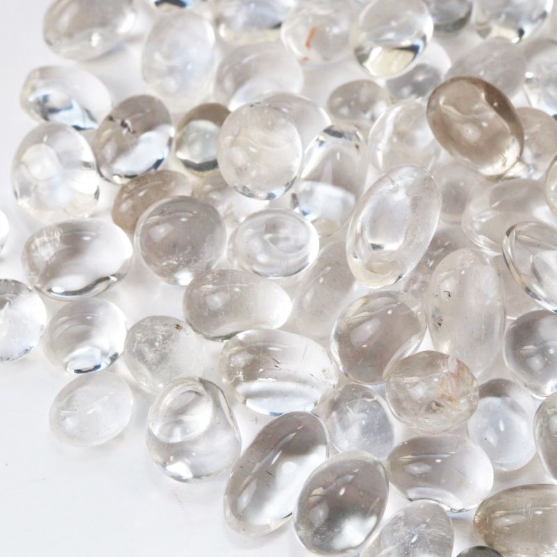 天然石さざれ 水晶 タンブル 20~30mm 穴なし 約100g 天然石