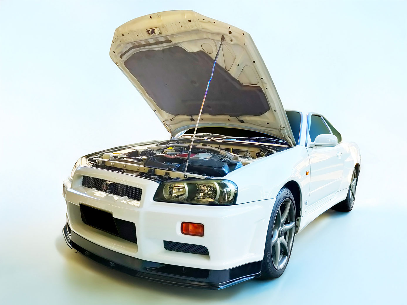 日産 ER34 スカイライン フロントバンパー 純正 シルバー