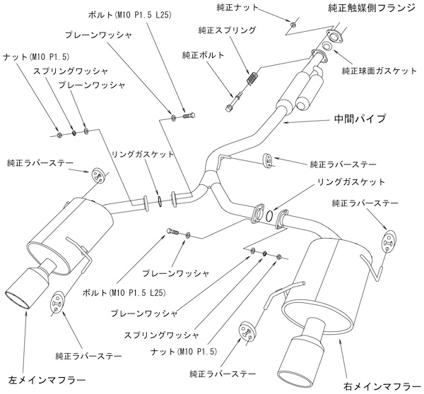 美品！★HKS Super Turbo Muffler★レガシィBP5・EJ20 HKS（エッチケーエス） マフラー Super Turbo Muffler レガシィ