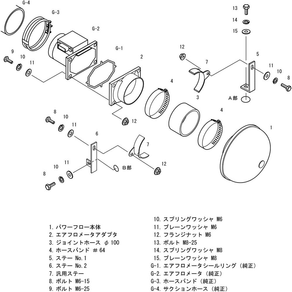 HKS（エッチケーエス） スーパーパワーフロー Φ200-100/Green ランサー