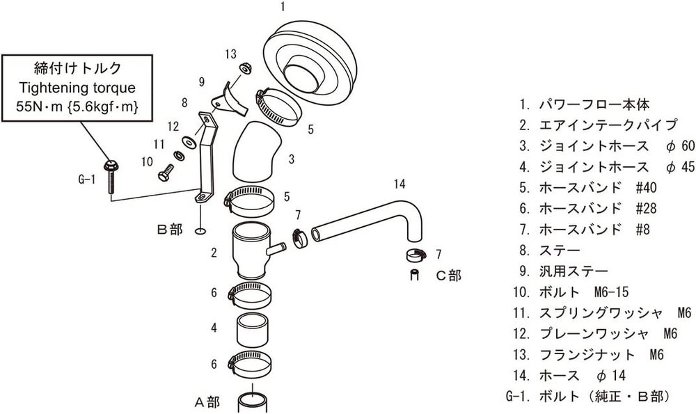 HKS スーパーパワーフロー アルトワークス HA36S R06A(TURBO) 15/12