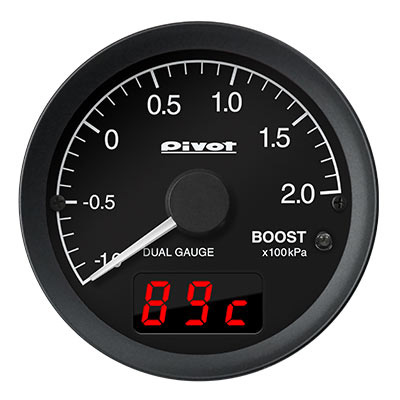 Pivot ピボット DUAL GAUGE RS ブースト計 φ60 OBDタイプ ホワイト照明 