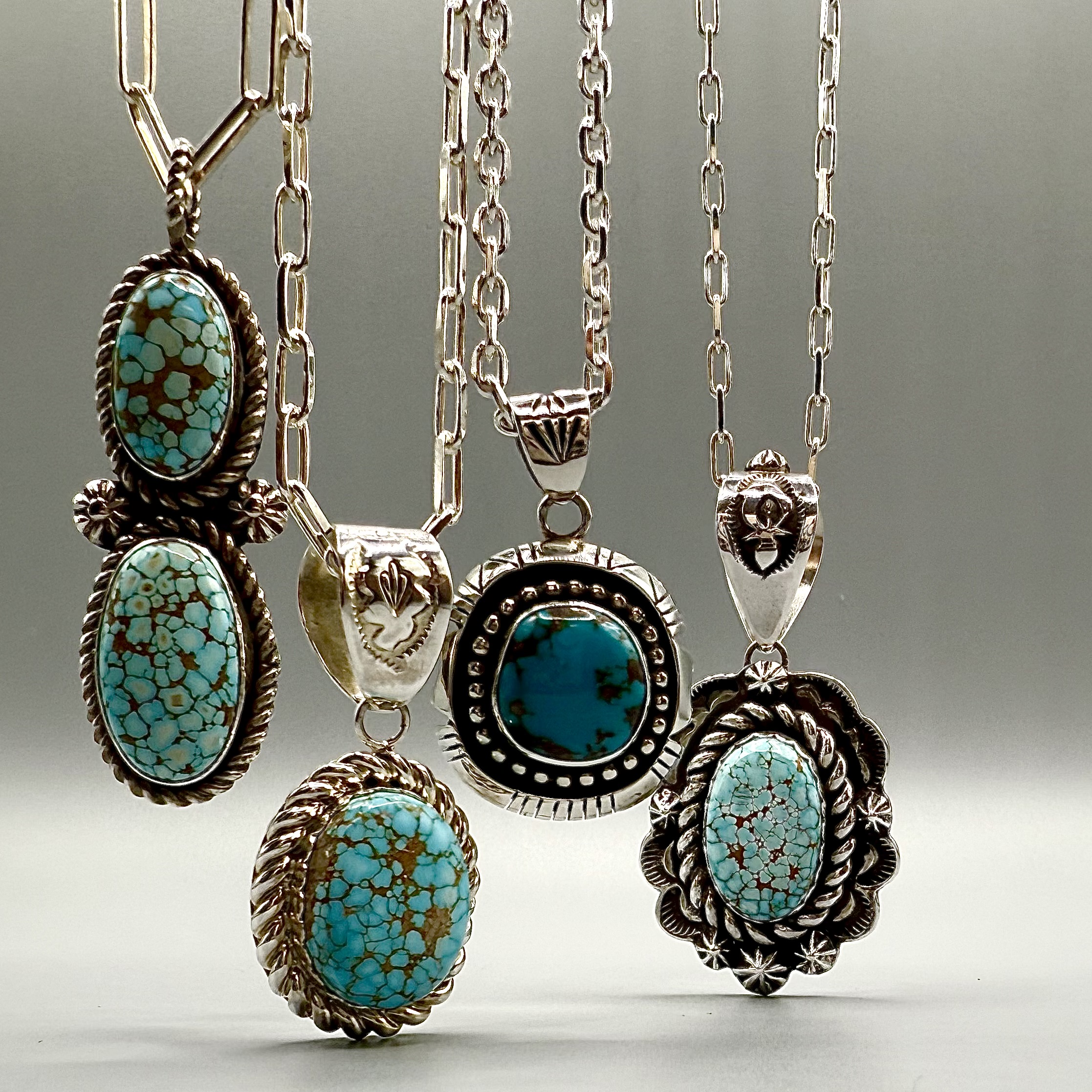 珍しいスクエアタイプ ビスビーターコイズリング Bisbee シルバー