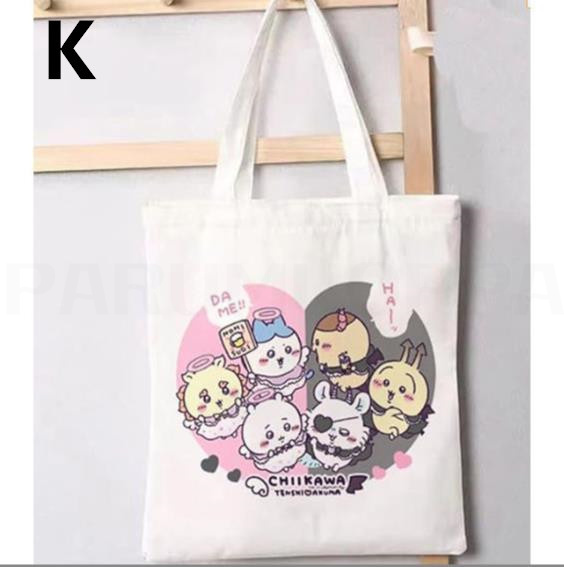 ちいかわ トートバッグ グッズ キャンバス バッグ ハチワレ うさぎ モモンガ ラッコ 抗菌 防臭 通勤 通学 大容量 小さめ A4 帆布 鞄 子供 女の子 男の子 学生 |  | 11
