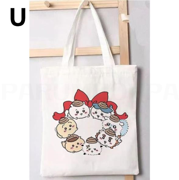 ちいかわ トートバッグ グッズ キャンバス バッグ ハチワレ うさぎ モモンガ ラッコ 抗菌 防臭 通勤 通学 大容量 小さめ A4 帆布 鞄 子供 女の子 男の子 学生 |  | 20