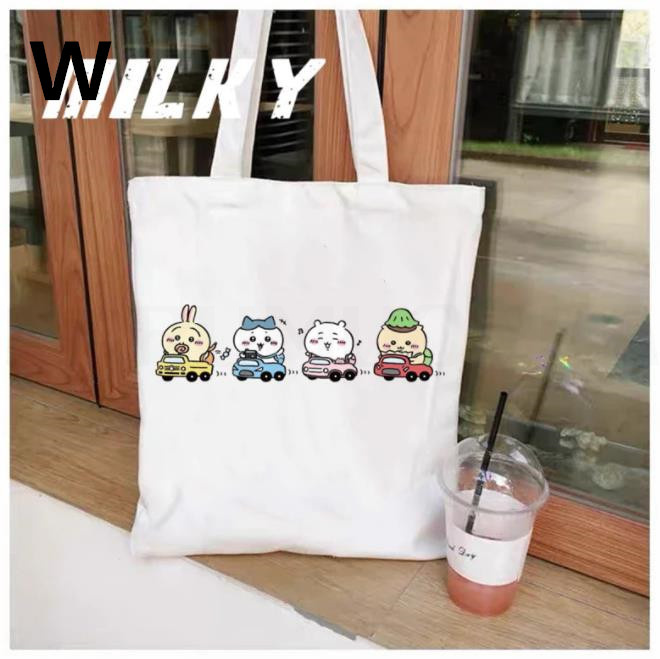 ちいかわ トートバッグ グッズ キャンバス バッグ ハチワレ うさぎ モモンガ ラッコ 抗菌 防臭 通勤 通学 大容量 小さめ A4 帆布 鞄 子供 女の子 男の子 学生 |  | 22