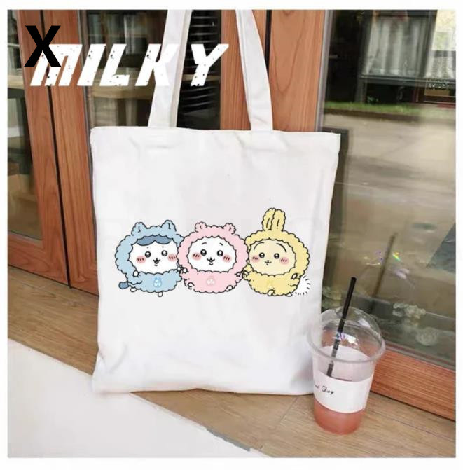 ちいかわ トートバッグ グッズ キャンバス バッグ ハチワレ うさぎ モモンガ ラッコ 抗菌 防臭 通勤 通学 大容量 小さめ A4 帆布 鞄 子供 女の子 男の子 学生 |  | 23