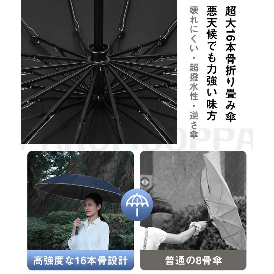 傘 自動開閉 逆折 16本骨 晴雨兼用 完全遮光 軽量 三段階 傘 自動開閉 逆折 16本骨 晴雨兼用 完全遮光 軽量 三段階