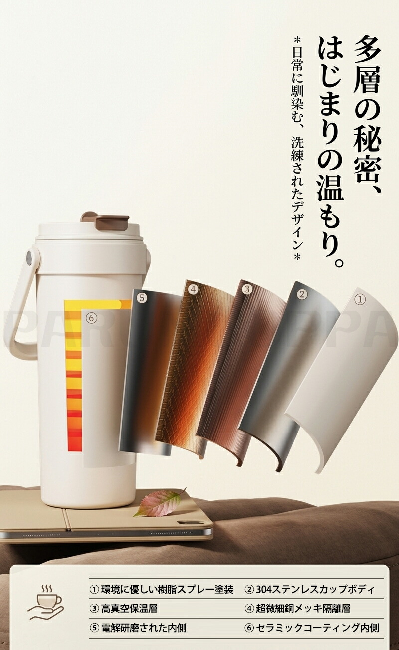 2026NEW タンブラー セラミック ストロー 持ち運び おしゃれ 保温 保冷