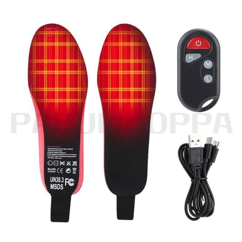 電熱インソール 中敷き 電気 インソール 靴敷き 三段階温度調整 USB
