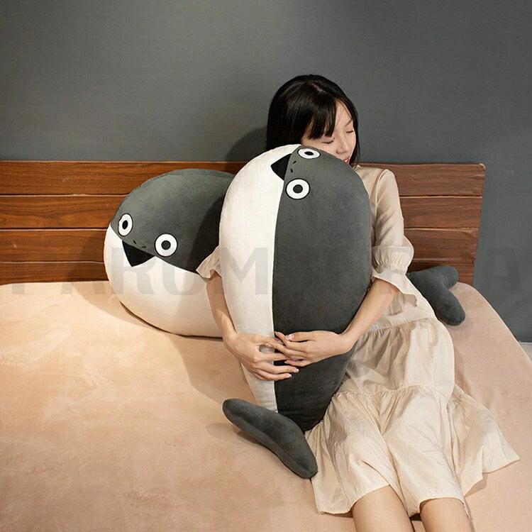 サカバンバスピス ぬいぐるみ 抱き枕 古代魚 面白い 添い寝枕 枕 昼寝