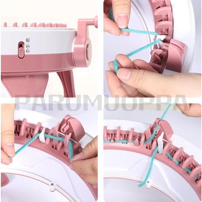 編み機 48針 織り機 子供 おもちゃ DIY手芸 操作簡単 回転織機 コンパクト スカーフ ニット マフラー 袋 帽子 毛糸編み機 手芸編みキット  手編み機 手芸用品
