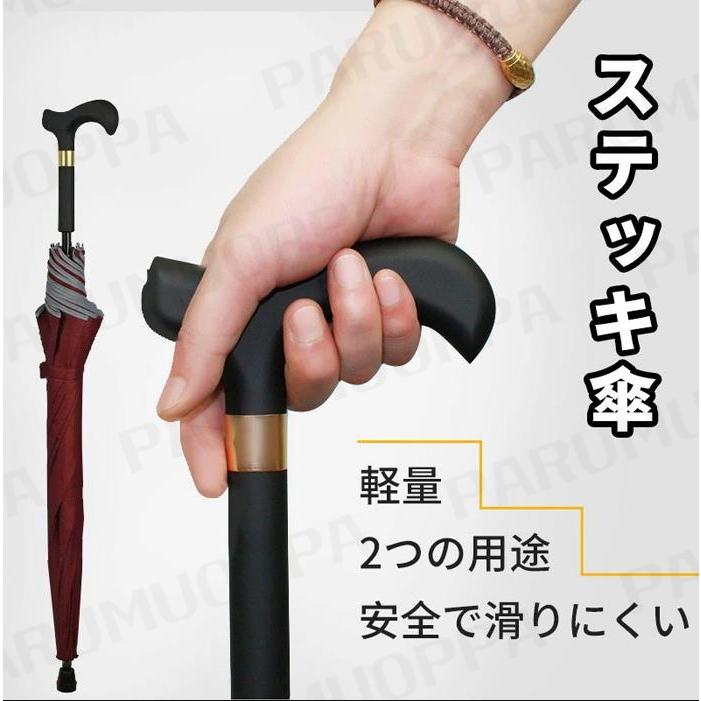 2in1 杖 ステッキとしてご使用になれるステッキ傘（つえかさ