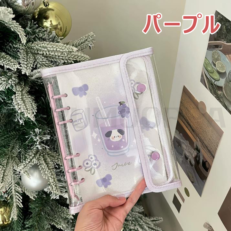 SNSで話題」システム手帳 PVCカバー A6サイズ クリア手帳 透明
