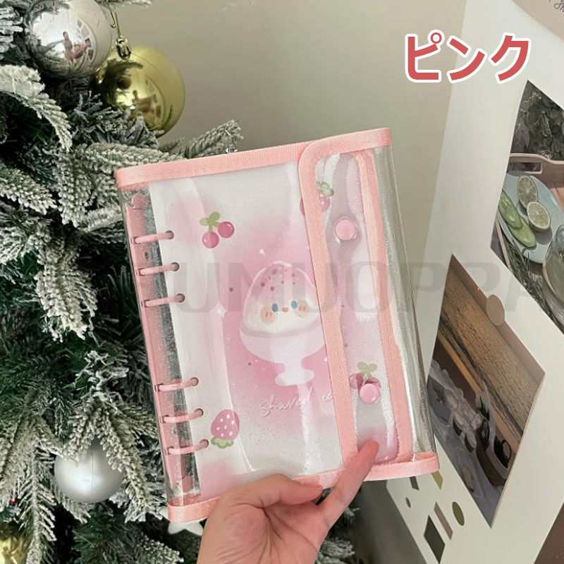 SNSで話題」システム手帳 PVCカバー A6サイズ クリア手帳 透明