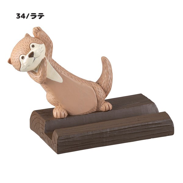 デコレ ひょっこりカワウソスマホスタンド kw-17933-34 KAWAUSO CAFE