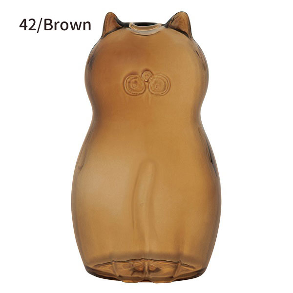 DECOLE（デコレ） LG-16141-43 Glass cat vase ネコの一輪挿し ガラス